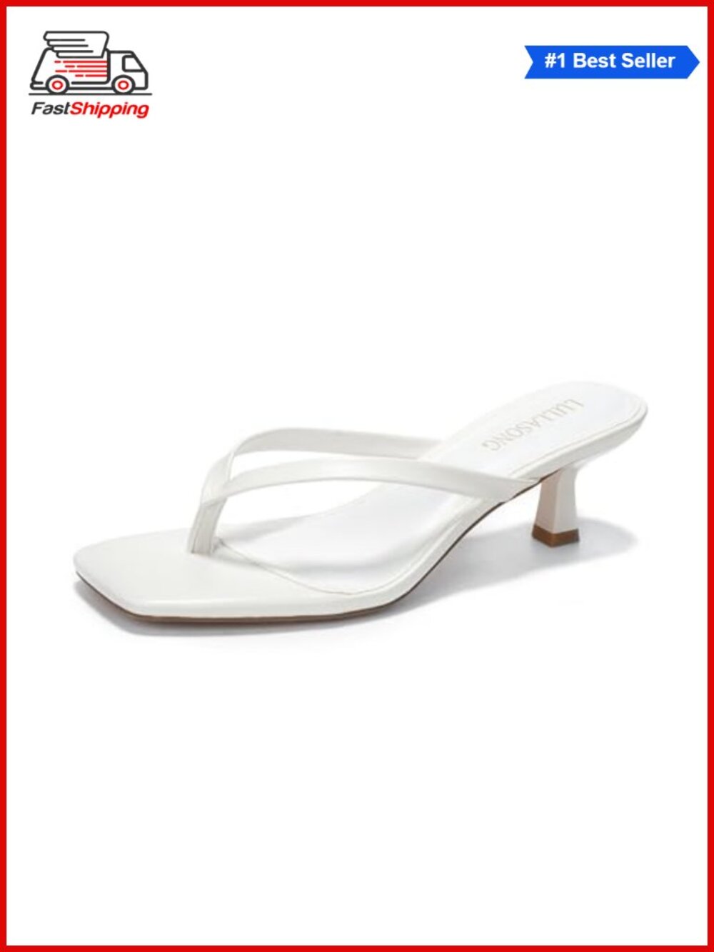 Faux Leather Kitten Heel Sandals Slip On Open Toe Slingback Flip Flop Heels